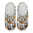 thumbnail image 2 of FUIALDOLG Cartoon Puppy Print House Slippers for Women Indoor Closed Toe Womens House Slippers Winter Cotton Shoes Breathable Home Soft Outsole, Size 7.5-8.5, 2 of 7
