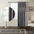 thumbnail image 5 of VHC Brands Annie Buffalo Check Farmhouse 84"x50" Panel Black Rod Pocket Room Darkening Cotton Tie Back(s) Window Curtains, 5 of 6