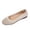 Beige, variant on Women's Wide Width Flats Ballet Flats Round Toe Knit Flat Shoes with Arch Support Wide Toe Box Navy 43