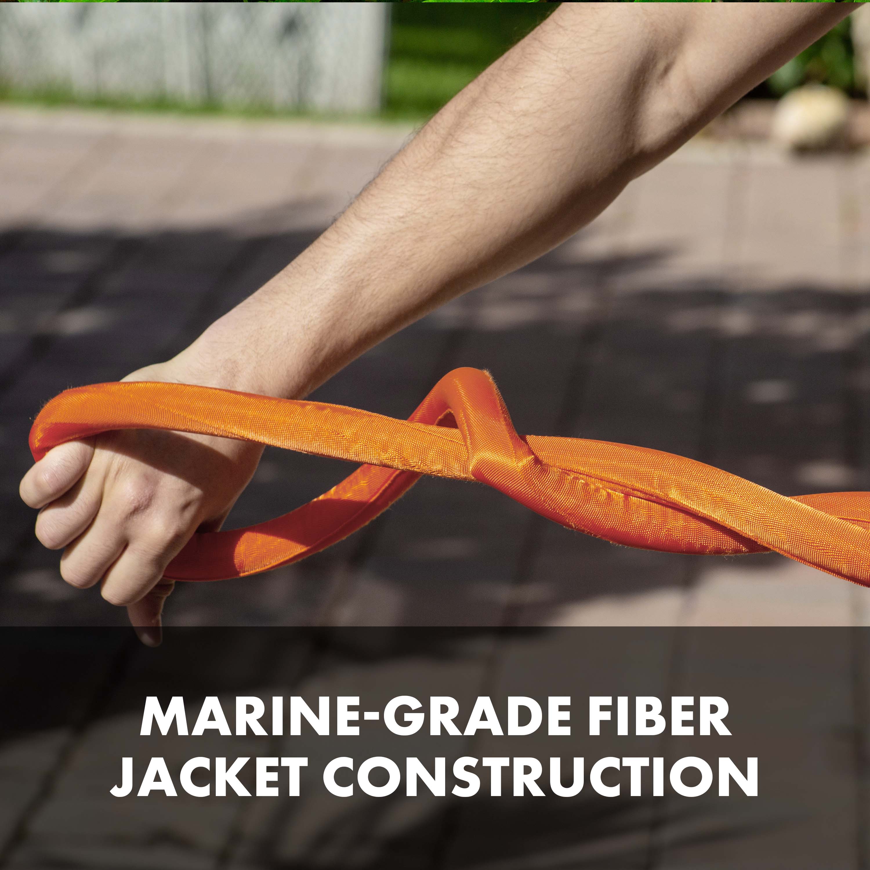 Aqua Joe Kink-Free Contractor Grade 75-Foot Fiberjacket Hose, 3/4-inch, 650 Burst Psi