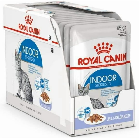 Royal Canin Indoor Sterilised Cat Wet Food in Jelly 12x85g