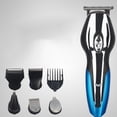 thumbnail image 1 of OUNONA 1Pc Beard Men Portable Rechargeable Electric Trimmer with Open Style Slit Nose Hair Cutter Black, 1 of 8