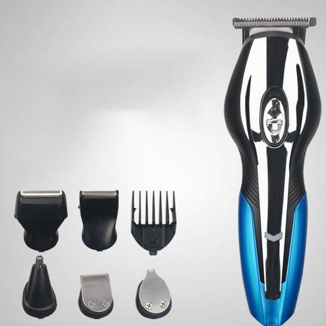 OUNONA 1Pc Beard Men Portable Rechargeable Electric Trimmer with Open Style Slit Nose Hair Cutter Black