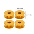 thumbnail image 2 of Lot de 100 bobines de rechange en aluminium pour machine à coudre (jaune), 2 of 4