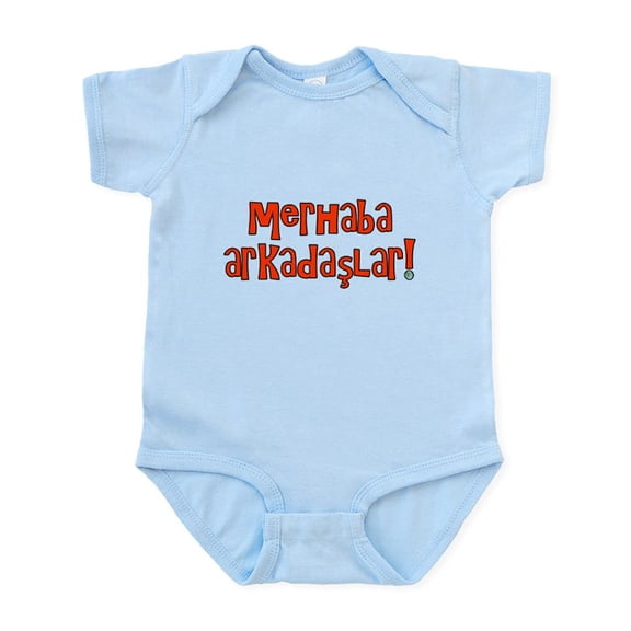 CafePress - Hello Friends Turkish Infant Bodysuit - Baby Light Bodysuit, Size Newborn - 24 Months