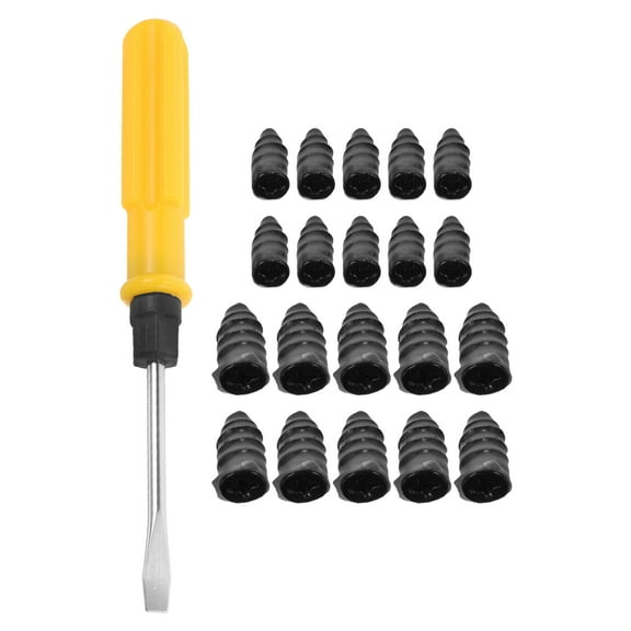 Worgeous  Tire Repair Kit Automotive Accessories Replacing Car Screw Nail Patch Tools Black