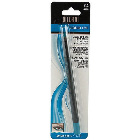 Milani Liquid Eye Liquid-Like Eye Liner Pencil, 04 Aqua, 0.04 oz