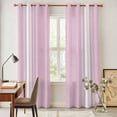 thumbnail image 4 of Pink Striped Kitchen Curtains 96 Inch Length, Luxurious White Stripes Modern Abstract Art Grommet Top Bedroom Living Room Curtains, Light Filtering Cafe Curtain Drapes 2 Panels Set 104''x96'', 4 of 9