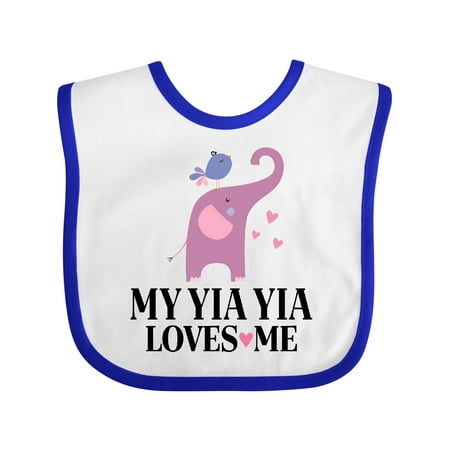 

Inktastic My Yia Yia Loves Me Grandchild Gift Baby Boy or Baby Girl Bib