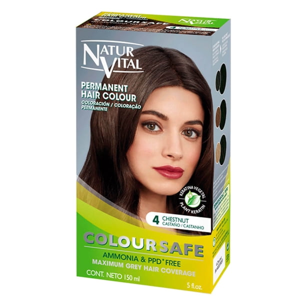 Natur Vital Permanent Hair Dye, Permanent Hair Color . Coloursafe, No