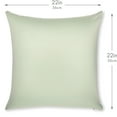 thumbnail image 2 of 22" x 22" Throw Pillowcases (Cover Only) - 85/15 Nylon, Spandex - Luxurious, Silky, Stretchy & Soft - 1 Pcs Solid Color - A Perfect Choice for Couch Chairs Sofa Bed Adult or Kids Bedroom, Cadet Grey, 2 of 7