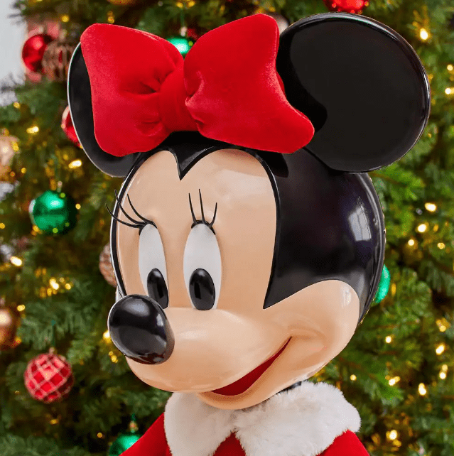 Disney 4 ft. Animated Holiday Santa Minnie Mouse Indoor Christmas Decoration