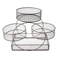 thumbnail image 4 of Cesta de frutas de varias capas, frutero, soporte para productos, organizador de malla de hierro para verduras Negro, 4 of 9