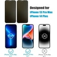 thumbnail image 6 of 2-Pack Matte Privacy Screen Protector For iPhone 13 Pro Max/iPhone 14 Plus, Anti-Glare Anti-Spy Scratch Resistant Tempered Glass Film, Rounded Edge Full Coverage, Smooth & Sensitive Touch, 6 of 7