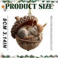 thumbnail image 3 of Forest Animal Acorn Ornaments Cozy Forest Christmas Ornaments, Flat Pine Cone Animal Decoration, Woodland Creature Hanging Ornament, Acrylic Hanging Ornament for Home Decor, 3 of 6