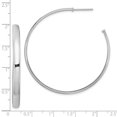 thumbnail image 4 of Auriga 925 Sterling Silver Rhodium-plated Polished 3.8mm Post Hoop Earrings for Women, 4 of 6