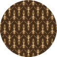 thumbnail image 1 of Ahgly Company Machine Washable Indoor Round Transitional Light Brown Area Rugs, 7' Round, 1 of 7