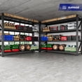thumbnail image 4 of AUHUP 4-Tier Garage Storage Shelves 7000LBS Heavy Duty Metal Shelving 79" W Shelving Unit for Warehouse,Basement Industrial,Commercial Utility Rack Shelf, Black, 79"H x 79"W x 24"D, 4 of 10