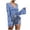 Blue, variant on Womens Boho Off Shoulder Sheer Crop Tops Bell Sleeve Flowy Oversized Crochet Ruched Pullover Sweaters