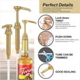 thumbnail image 3 of 6 pack Gold Coffee Syrup Pumps - Dispenser Pump for Syrup Bottles Coffee Flavoring Syrup Pump Fits 25.4 Oz/ 750ml Bottles -, 3 of 6