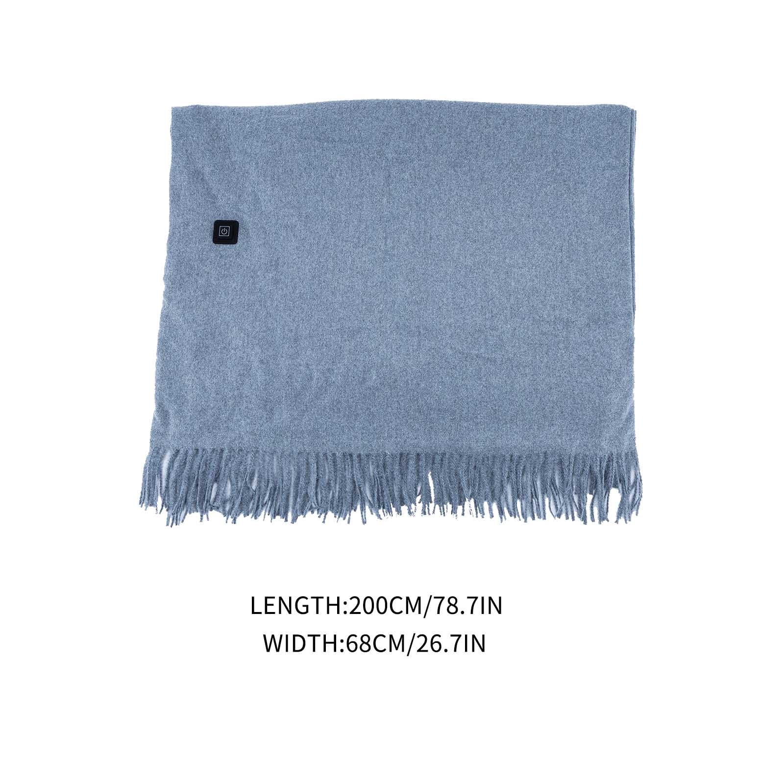 Coollooc Cordless Throw Blanket, Heated Blanket Battery Operated, Cordless Heated Blanket, Wearable USB Heated Blanket, On The Go Cordless Heated Throw, Portable Cordless Heated Throw Shawl(B,A)