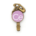 thumbnail image 1 of Chestry Elements Period Table Lanthanide Ce Hairpin Ce Broche Coiffure Vintage Metal, 1 of 3