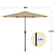 thumbnail image 2 of Sombrilla de patio iPower de 9 pies con inclinación, manivela y tela impermeable, 2 of 7