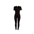 thumbnail image 4 of Liacowi Women Stretchy Bocyon Jumpsuit Solid Color Short Sleeve Zip Sportwear One Piece Bodysuit, 4 of 7