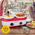 thumbnail image 4 of Nostalgia Game Day 2-Qt Ceramic Slow Cooker and Portable Crock Pot with Lid, 4 of 7