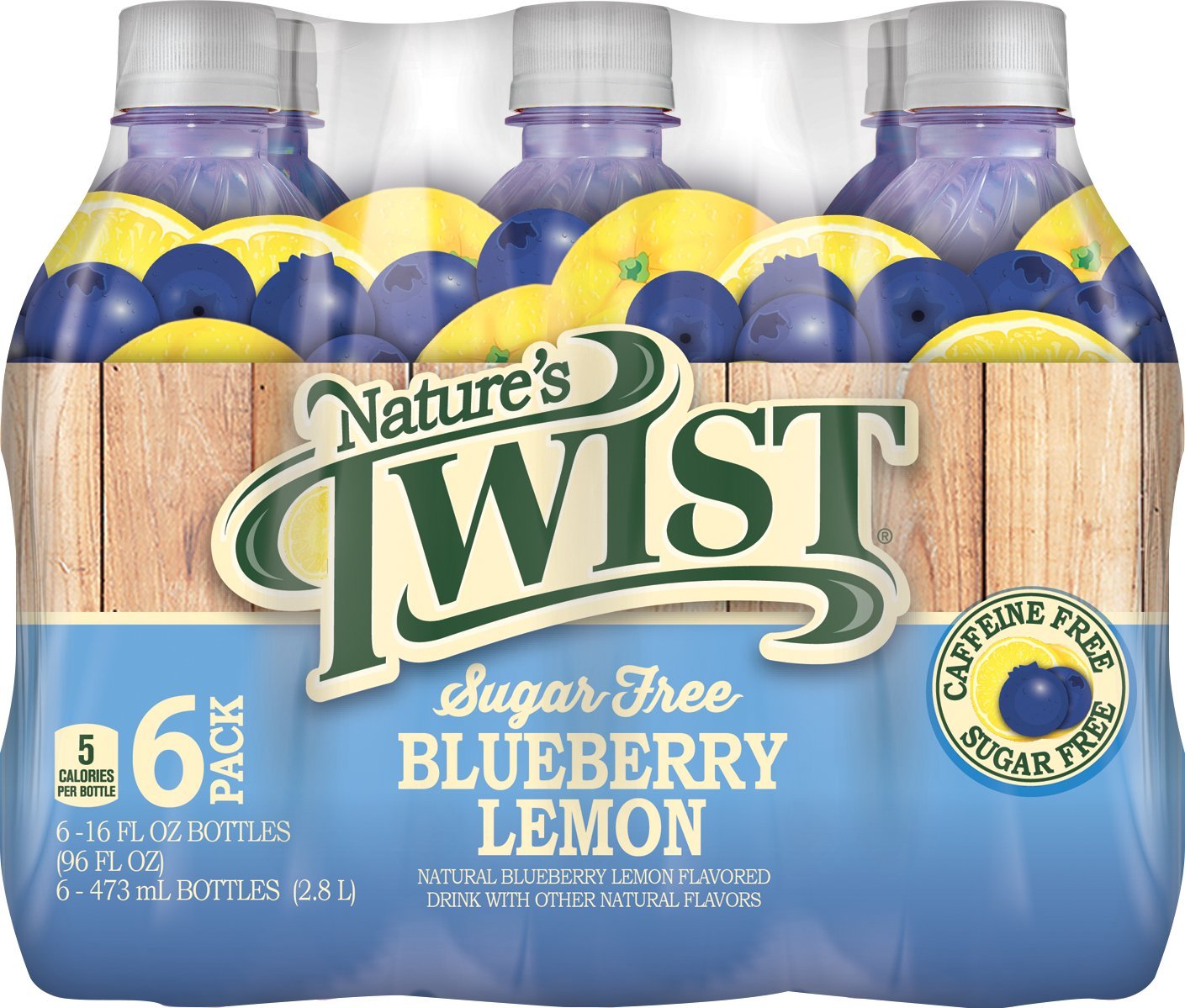 Nature's Twist Sugar Free Blueberry Lemon, Blueberry Lemon, 6 Count