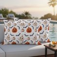 thumbnail image 5 of Halloween Outdoor Pillow Covers 20"x12" Set of 2,Waterproof Throw Pillow Covers for Patio Furniture,Fall Pumpkins Halloween Funny Bat White Decorative Cushion Pillowcases for Garden Porch Couch Sofa, 5 of 9