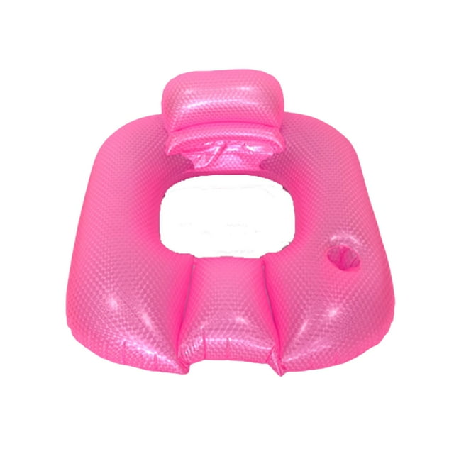 Flotador inflable para piscina, balsa de piscina, versátil, de PVC, para agua rosa