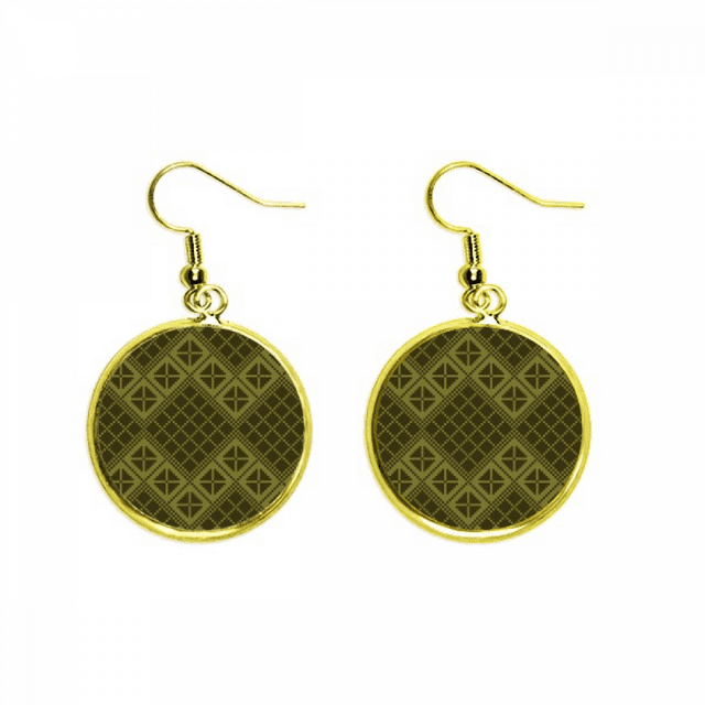 Boucles d'Oreilles Pendantes Motif illustration triangle Losange Vert Bijou Femme