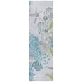 thumbnail image 2 of Addison Rugs Dream Shag Premium Machine Washable Transitional Coral Aqua Runner Rug, 2'3" x 7'6", 2 of 8