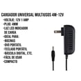 thumbnail image 4 of Eliminador Cargador Corriente Adaptador 12v 1 Amp Control Expert Bocinas, 4 of 11
