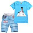 thumbnail image 3 of Big Hero 6 Baymax - Camiseta de verano para niños, niñas, mujeres y hombres, pantalones vaqueros de moda con dibujos animados, conjuntos de ropa informales y cómodos, 3 of 5