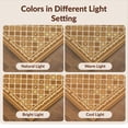 thumbnail image 7 of Design&I 4'x6' Ultra Soft Area Rug, Ru Look Wicker Lattice Boho Border Door Front Doormat Entryway Flowing Dynamic None Fluffy Washable Non Shedding for Bedroom Living Room Home Office, 7 of 7