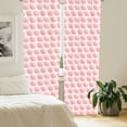thumbnail image 2 of Ambesonne Maritime Curtains, Tropical Sea Shells Art, Pair of 28"x95", Pastel Pink and Rose, 2 of 5