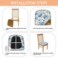 thumbnail image 4 of Pioneer Flower Seat Covers for Dining Room Chairs Set Of 4,Stretch Printed Washable Chair Seat Cover with Elastic Ties and Button,Removable Waterproof Couch Cushion Covers, 4 of 6