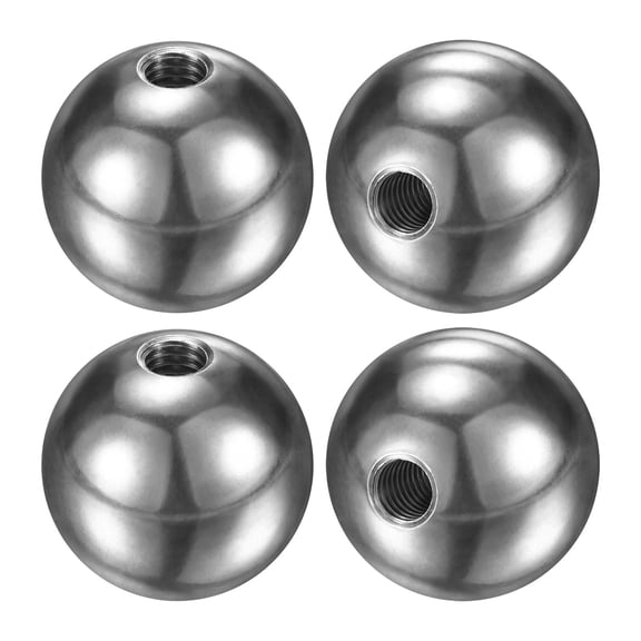 Uxcell 4Pcs Threaded Ball Nut Knobs M6x25mm 304 Stainless Steel Female Thread Ball Cap