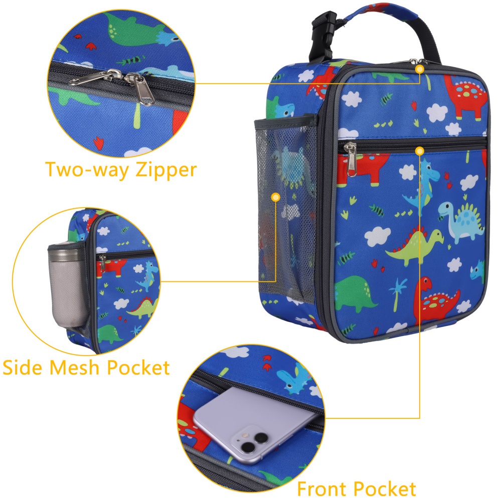 Dinosaurs Lunch Box for Boys, School Kids Lunch Bag Insulated Tote Bag with  Adjustable Shoulder Stra…See more Dinosaurs Lunch Box for Boys, School
