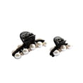 thumbnail image 4 of OULII 2Pcs Hair Barrettes For Women Rhinestone Black Small Size Elegant Style, 4 of 8
