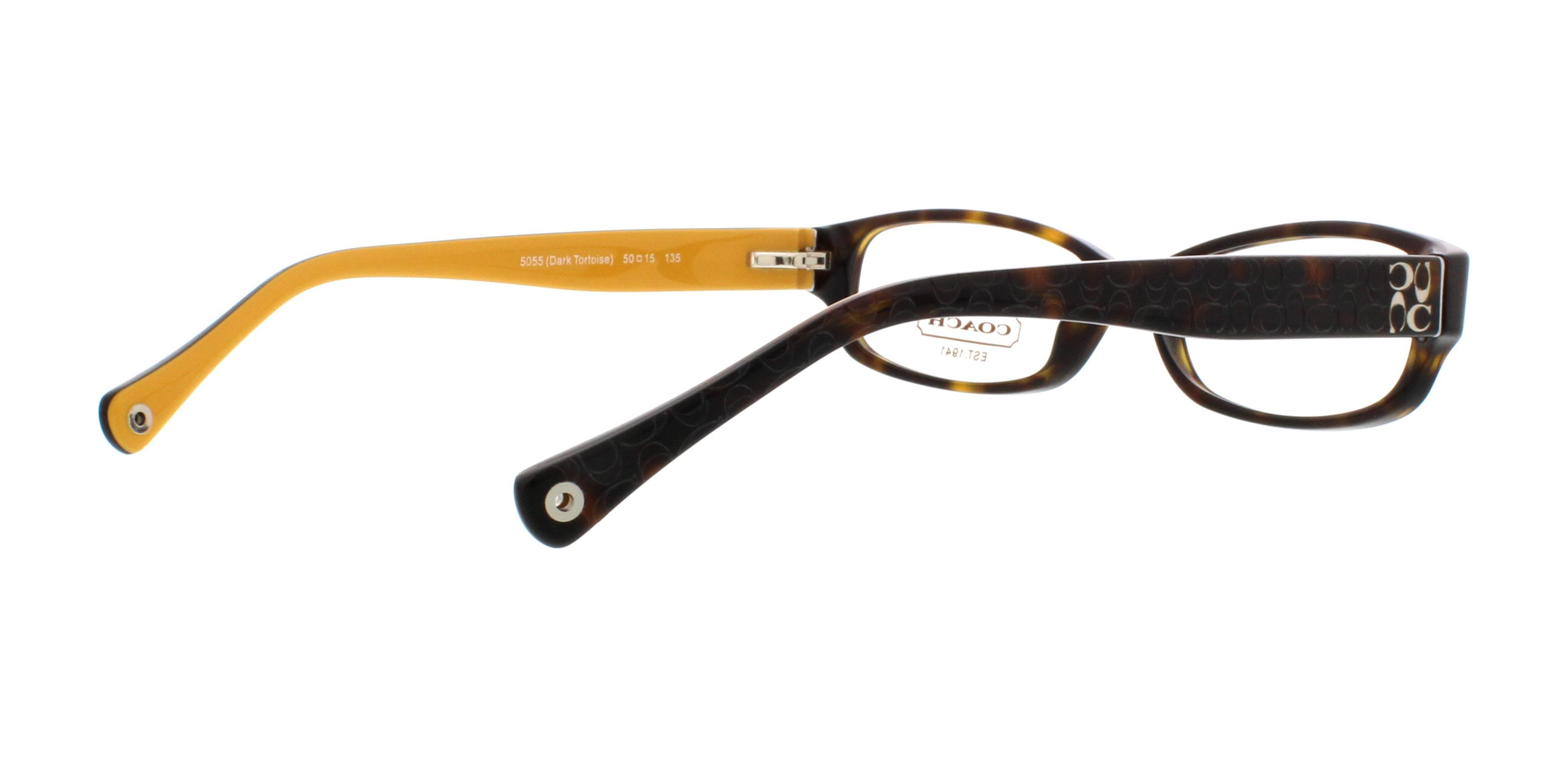 Coach Hc 6001 5055 Deep Tortoise Authentic Eyeglasses 50-15-135 Pre-Owned Coach 5055 Dark Tortoise HC 6001 (Emily) Eyeglass  main image 2
