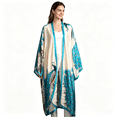 thumbnail image 4 of WeHello Women's shirt peacock print kimono long style clothes summer casual swimsuit cardigan, 4 of 9