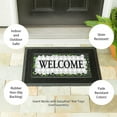 thumbnail image 4 of Evergreen Boxwood Framed Plaid Sassafras Indoor Outdoor Switch Doormat 10 x 22 Gray, 4 of 8