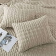 thumbnail image 4 of Beige Quilt King Size Bedding Sets with Pillow Shams, Lightweight Soft Bedspread Coverlet, Quilted Blanket Thin Comforter Bed Cover, All Season Summer Spring, Tan Cream, 3 Pieces, 104x90 inches, 4 of 9