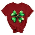 thumbnail image 5 of LEKWK Womens Graphic T Shirts Loose Fit 3/4 Sleeve Graphic Tees Casual Tops Large Green Ribbon Bow Graphic Holiday Wear, 5 of 5
