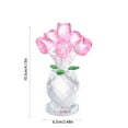 thumbnail image 3 of Elainilye Rose Crystal Flower Figurine with Vase, Rose Crystal Bouquet Ornament Statue, Glass Floral Deskop Decoration for Birthday, Wedding, Home, Gift for Women, Wife, Girlfriend, Mom, 3 of 6