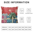 thumbnail image 5 of Shiartex Pink Christmas Throw Pillow Covers Striped Buffalo Xmas Trees Gifts Let it Snow Snowflake Winter Farmhouse Holiday Cushion Cases for Home Outdoor Sofa Couch Decor，Multi-Size, 5 of 5