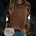 thumbnail image 2 of XIAONU Sweatshirts For Womens Halloween Cute Ghost Long Sleeve Printed Tops Pleasure Baggy Crewneck Pullover Sweatshirt, 2 of 5